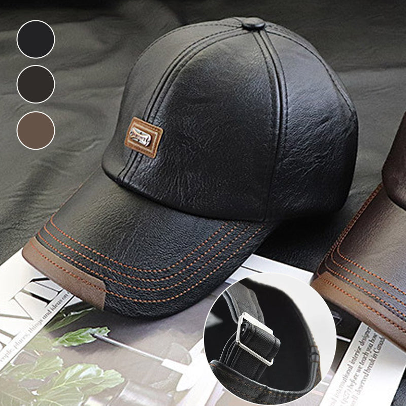 Nouvelle Casquette en Cuir Tendance