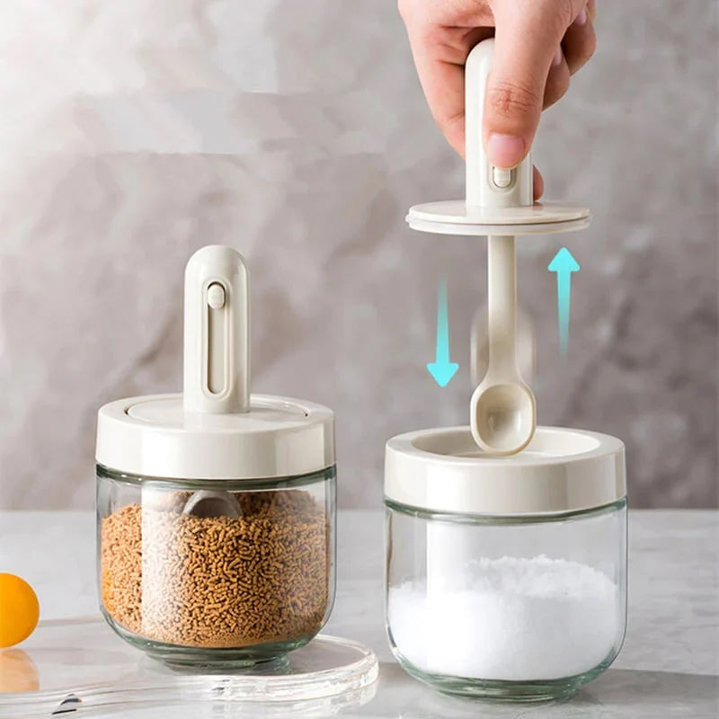 Bouteille d'assaisonnement à cuillère rétractable