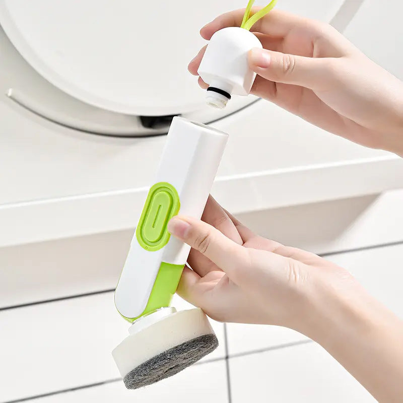 Brosse de nettoyage multifonctionnelle à long manche remplie de liquide