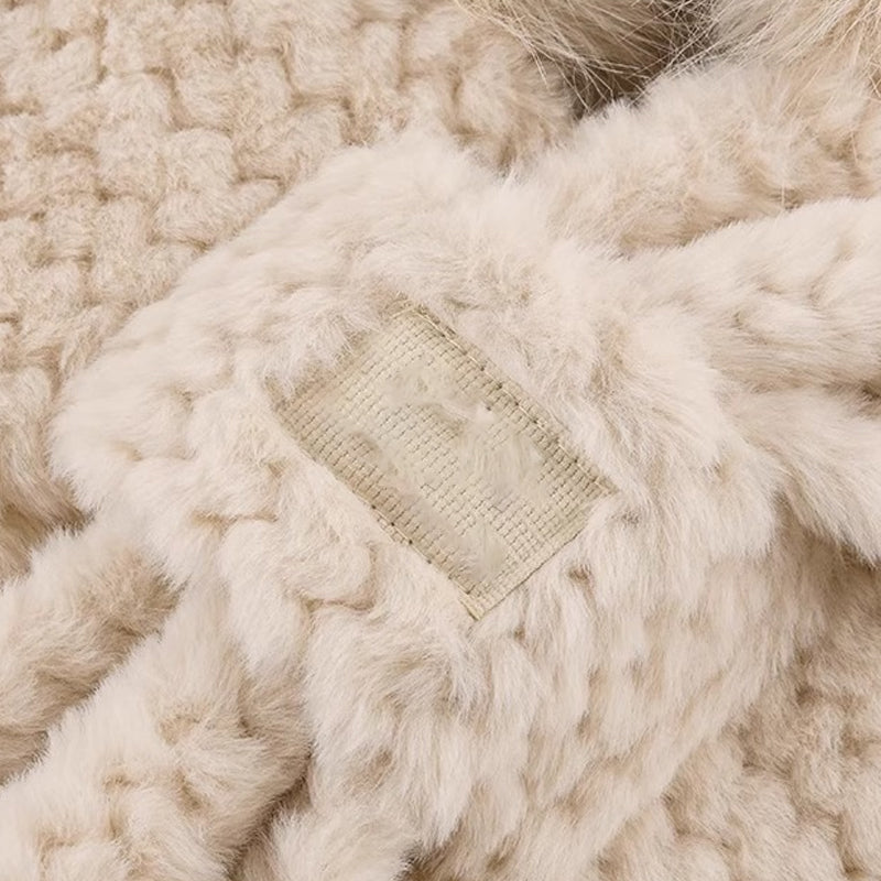 Bonnet et écharpe 2 en 1 avec oreilles de renard mignonnes