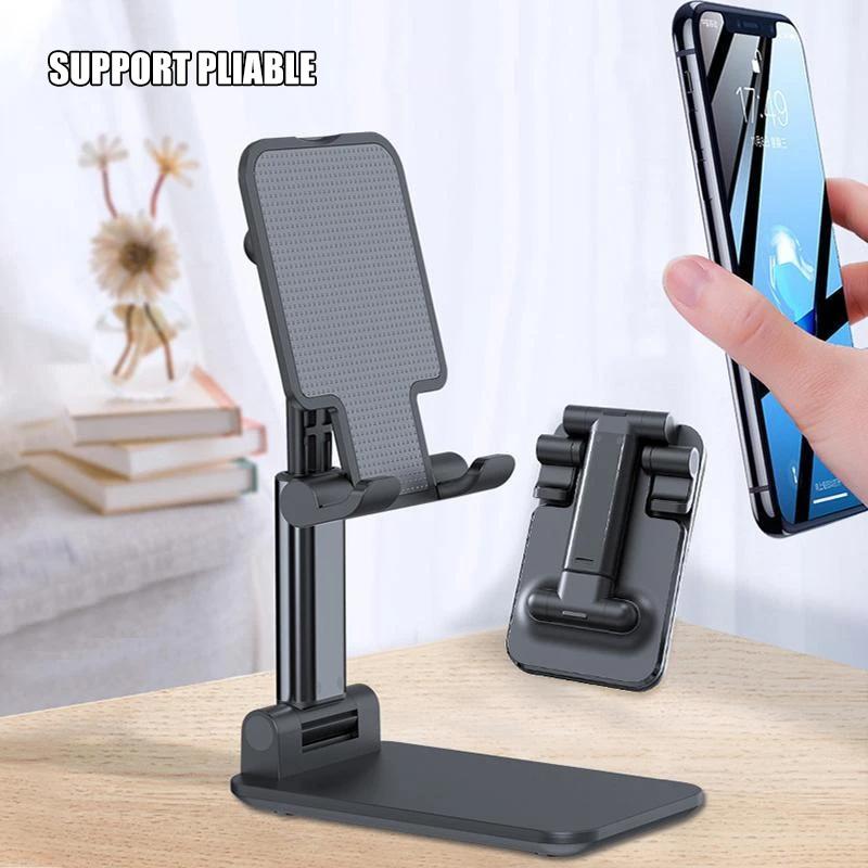 Support de tablette de téléphone de bureau pliable, support de bureau mobile