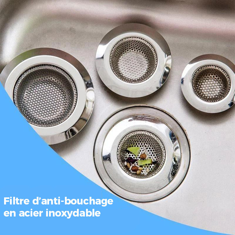 Filtre pour Éviers de Cuisine en Acier Inoxydable