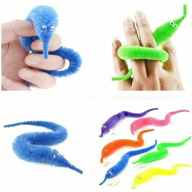 Jouets de vers flous et tordus