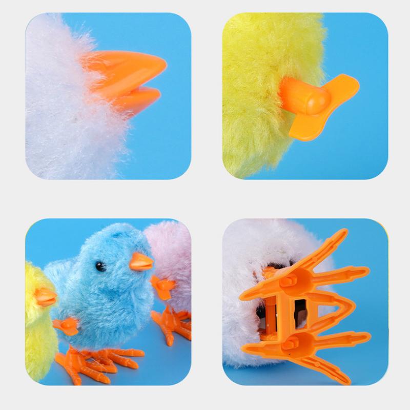 Jouet de poussin sauteur en peluche de simulation (4 pièces)