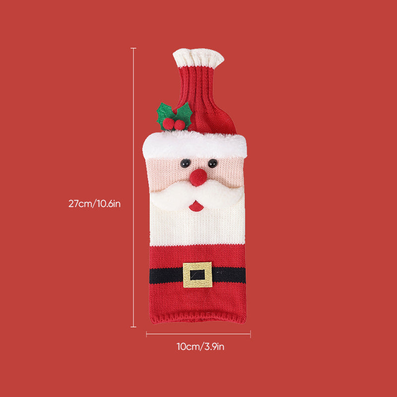 Couverture de bouteille de vin décorative de Noël