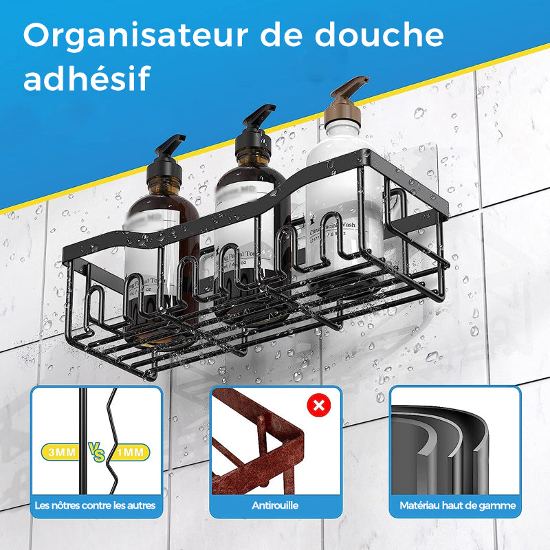 Organisateur de douche adhésif