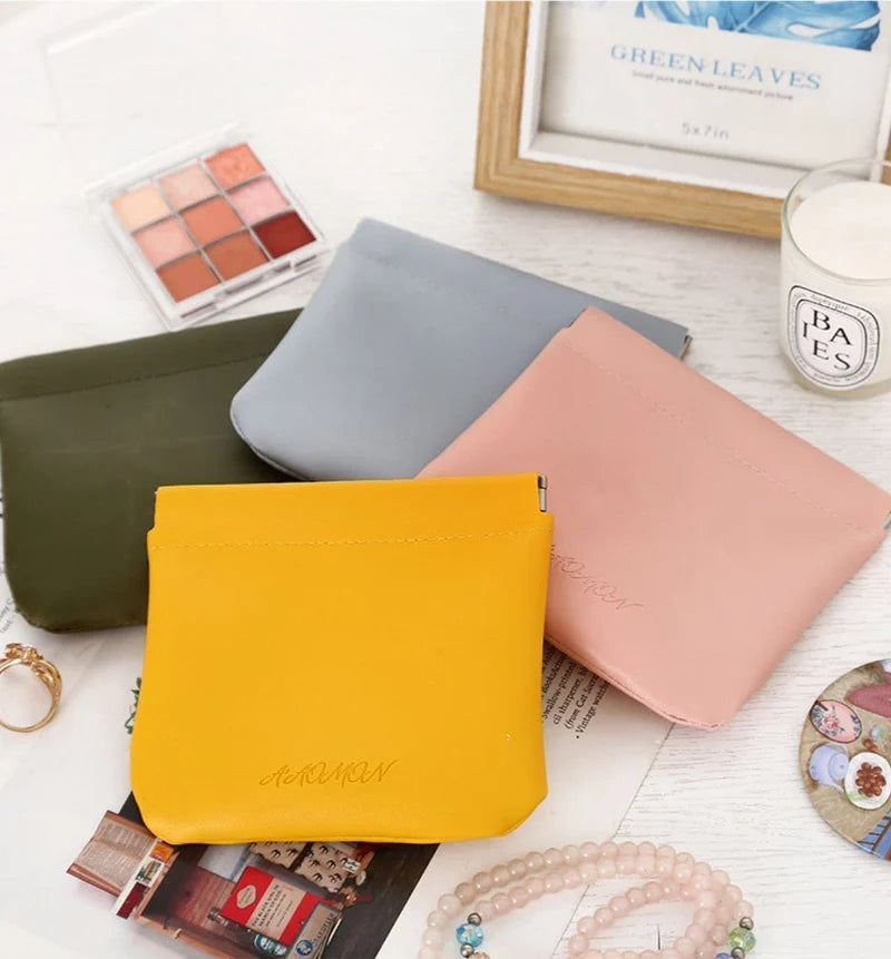 Sac Cosmétique De Poche En Cuir PU
