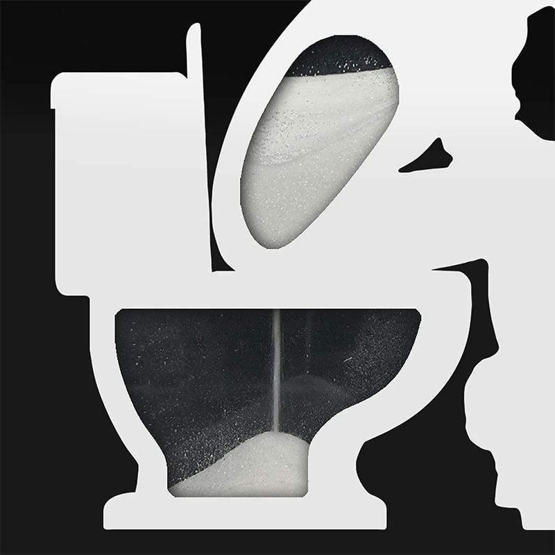 Minuterie de sablier en forme de toilette