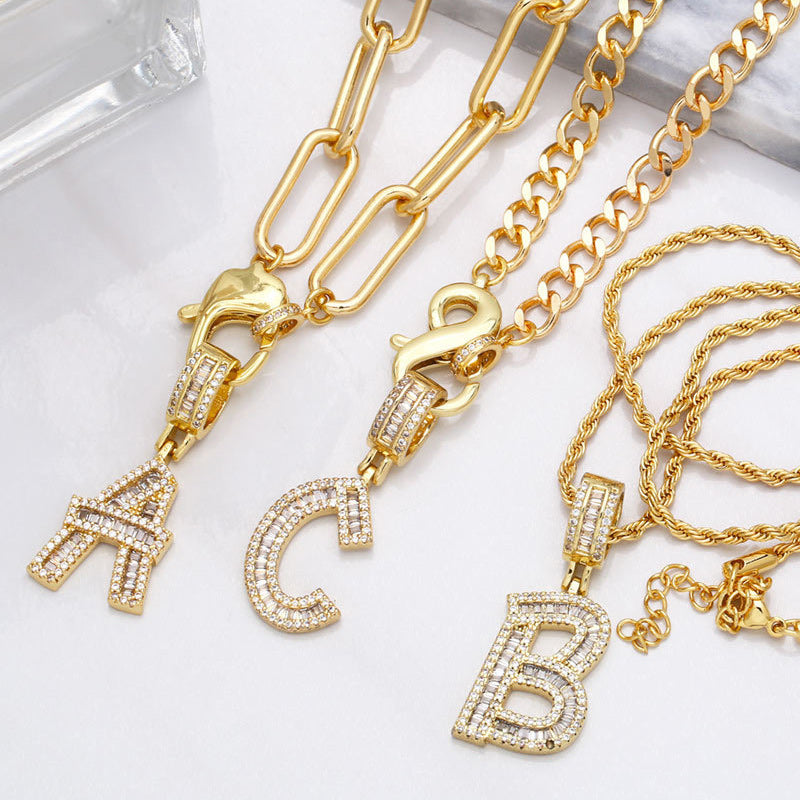 Collier Zircon Alphabétique