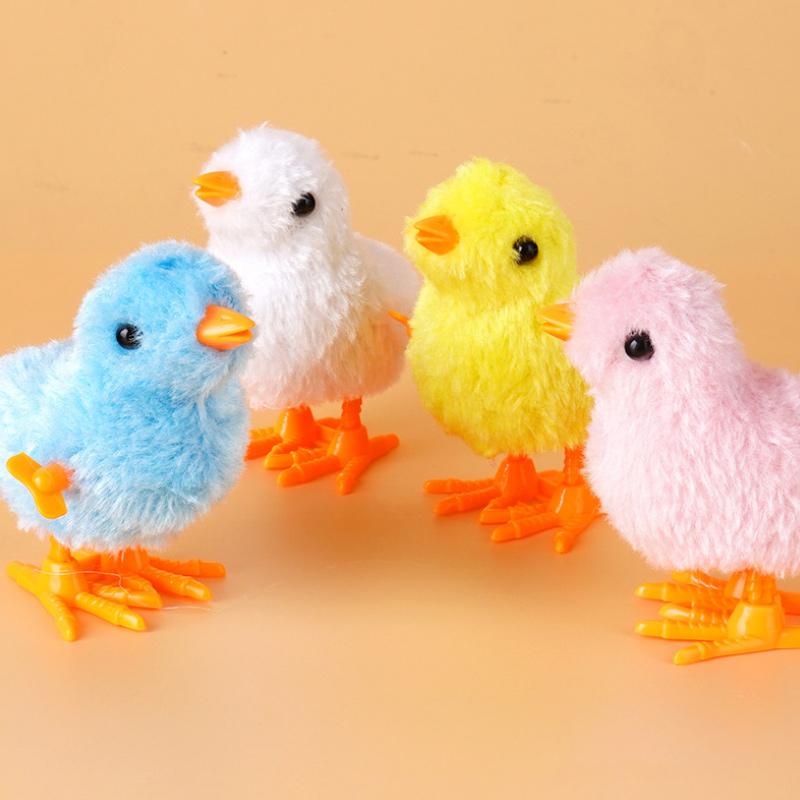 Jouet de poussin sauteur en peluche de simulation (4 pièces)