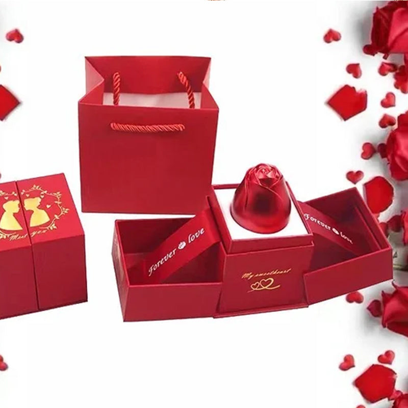 Je t'aime Roses Bloom collier en 100 langues coffret cadeau