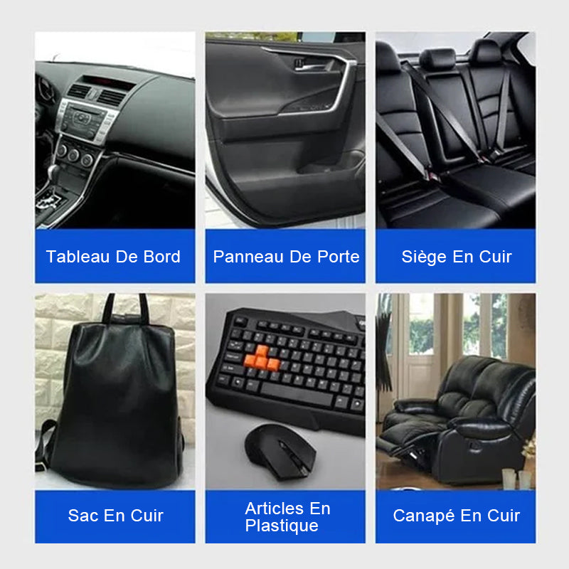 Agent de revêtement en cuir et plastique pour intérieur de voiture