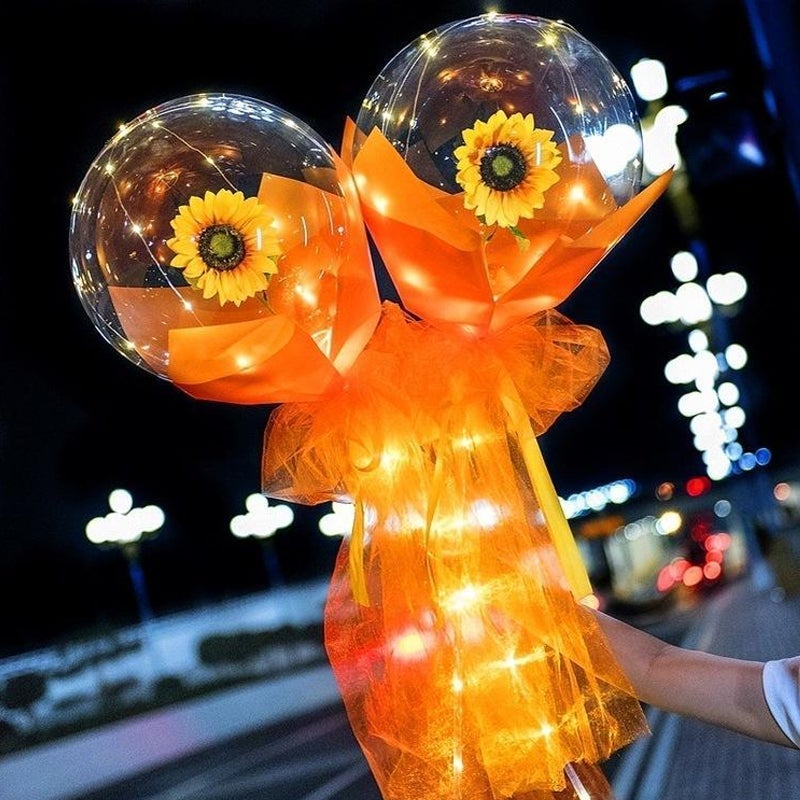 Bouquet de ballons lumineux à LED