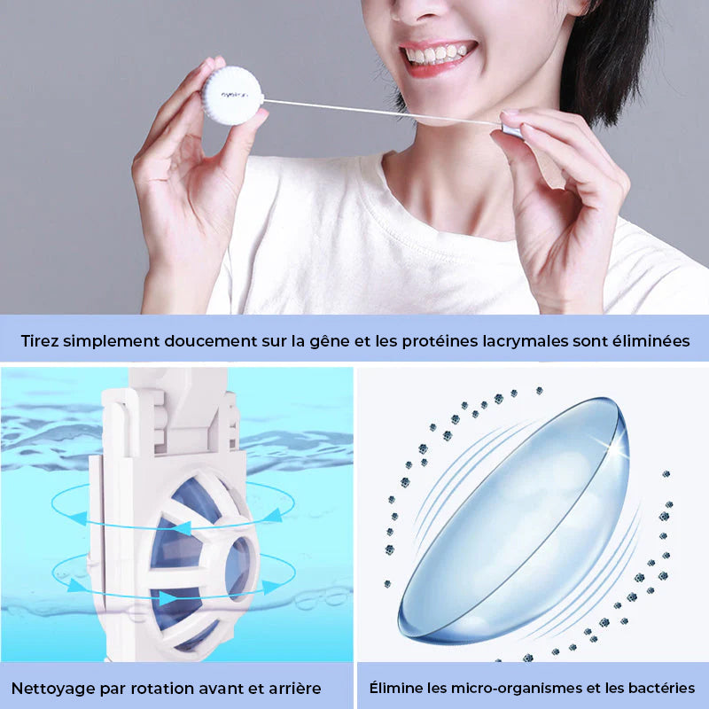 Nettoyant manuel pour lave-lentille de contact