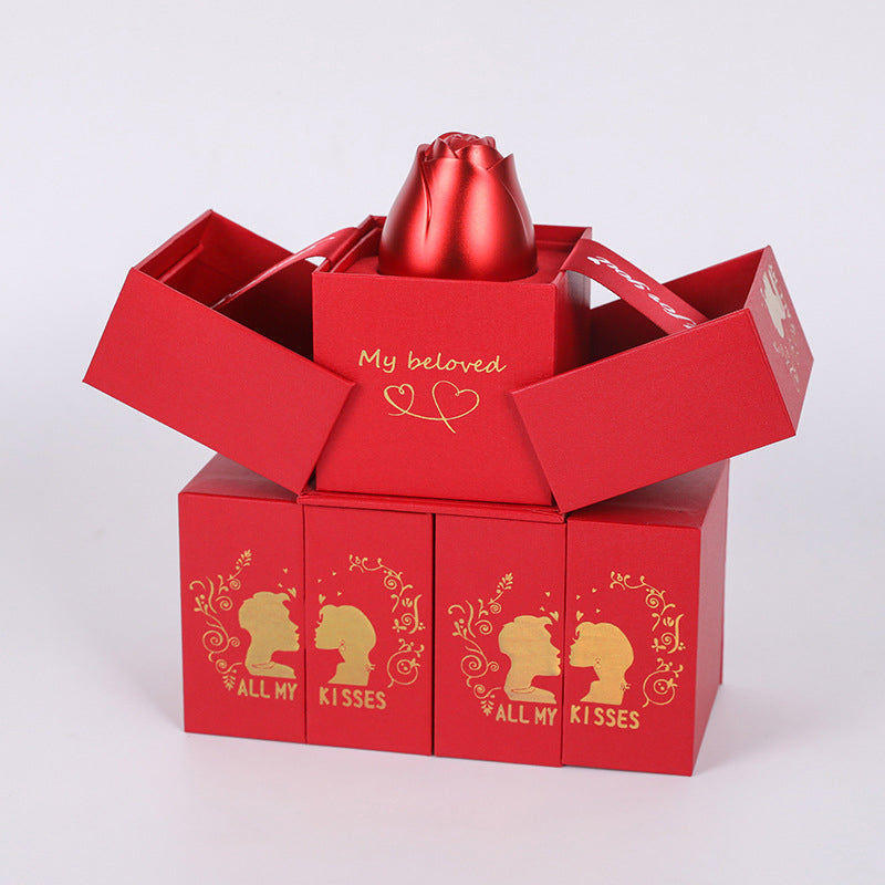 Je t'aime Roses Bloom collier en 100 langues coffret cadeau