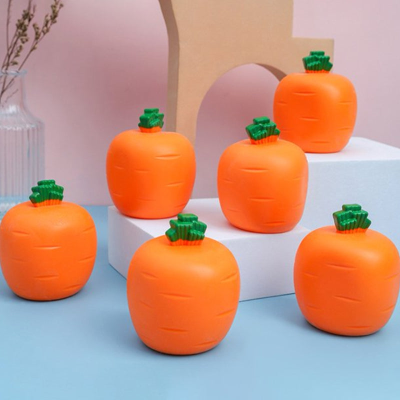 Jouet à presser lapin carotte