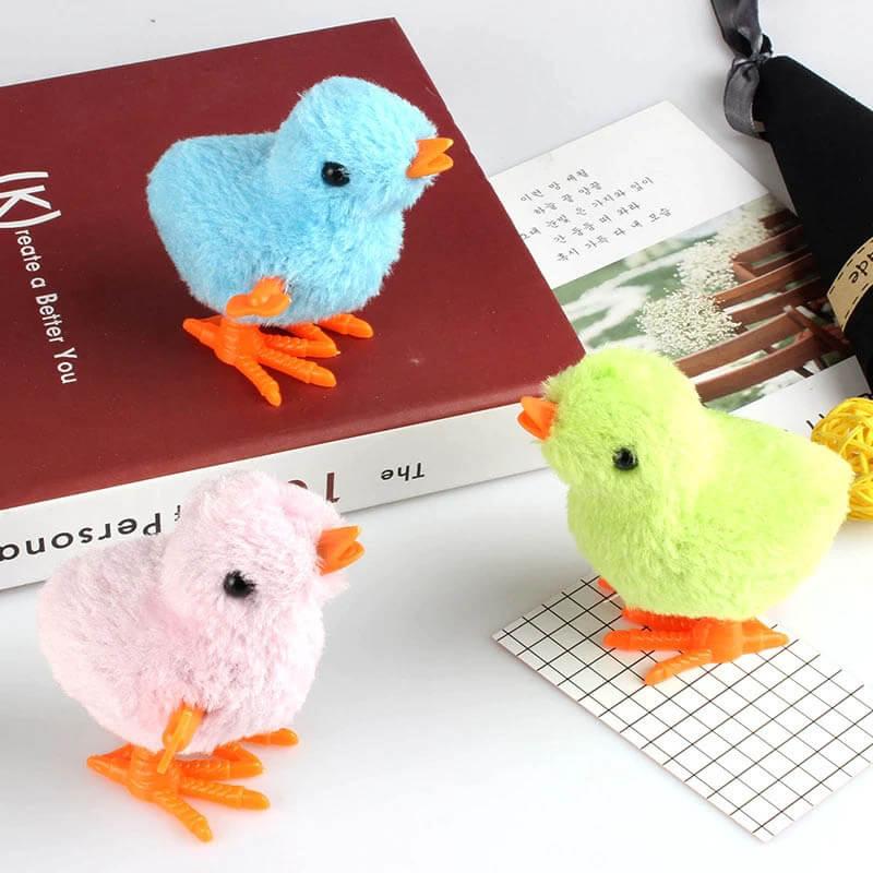 Jouet de poussin sauteur en peluche de simulation (4 pièces)