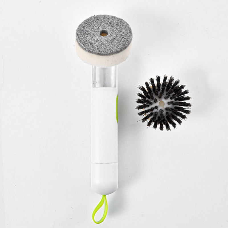 Brosse de nettoyage multifonctionnelle à long manche remplie de liquide