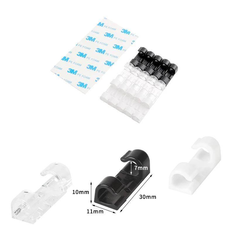 Auto-adhésif Fil/Câble Clips en Plastique (20 pièces/ensemble)