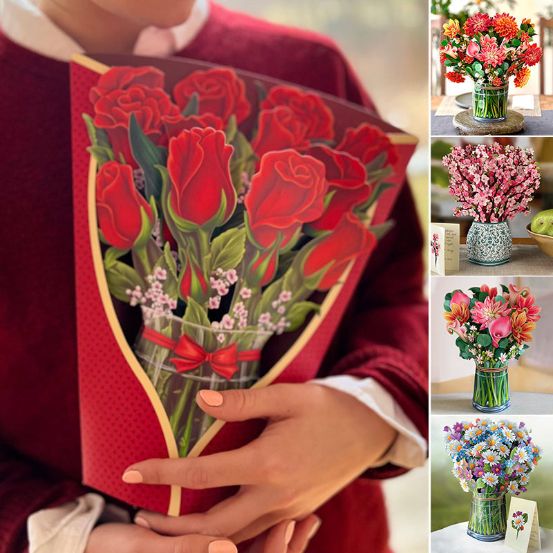 Carte de vœux Bouquet 3D