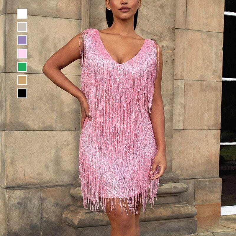 Robe sexy de style princesse Ă  col en V