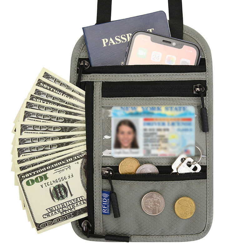 Portefeuille de Voyage Avec Porte-passeport à Blocage RFID