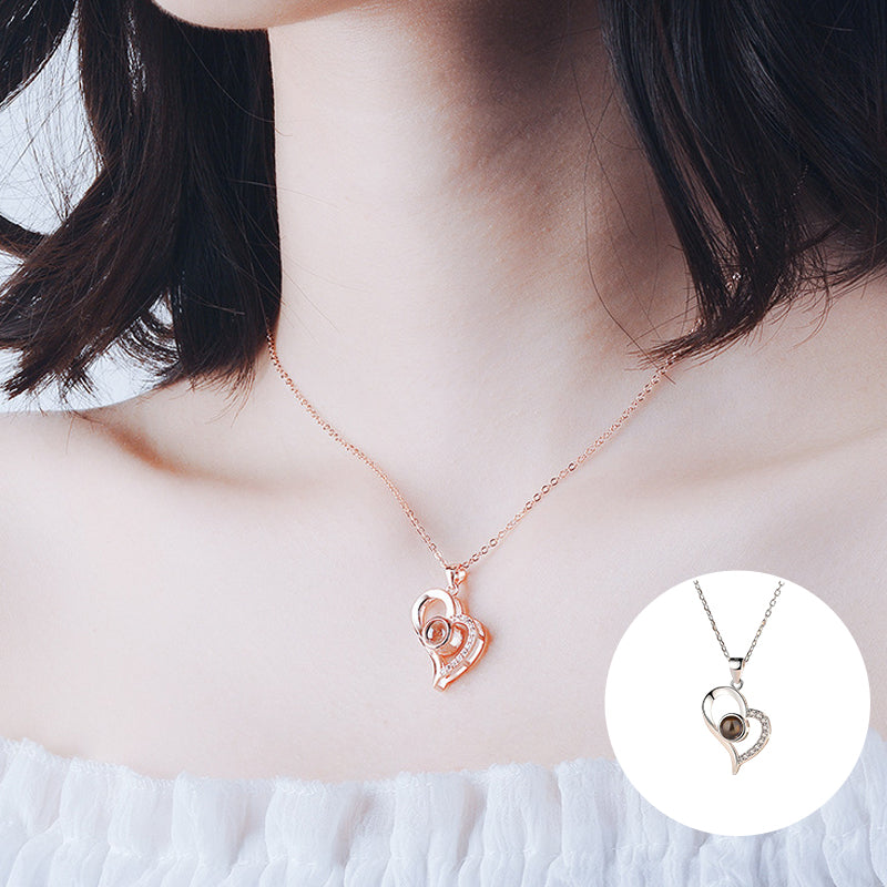 Je t'aime Roses Bloom collier en 100 langues coffret cadeau