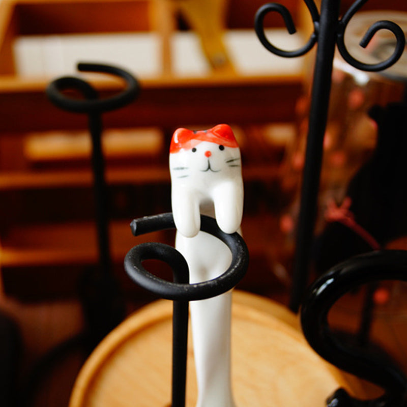 Ensemble de cuillères à café de chat coquin