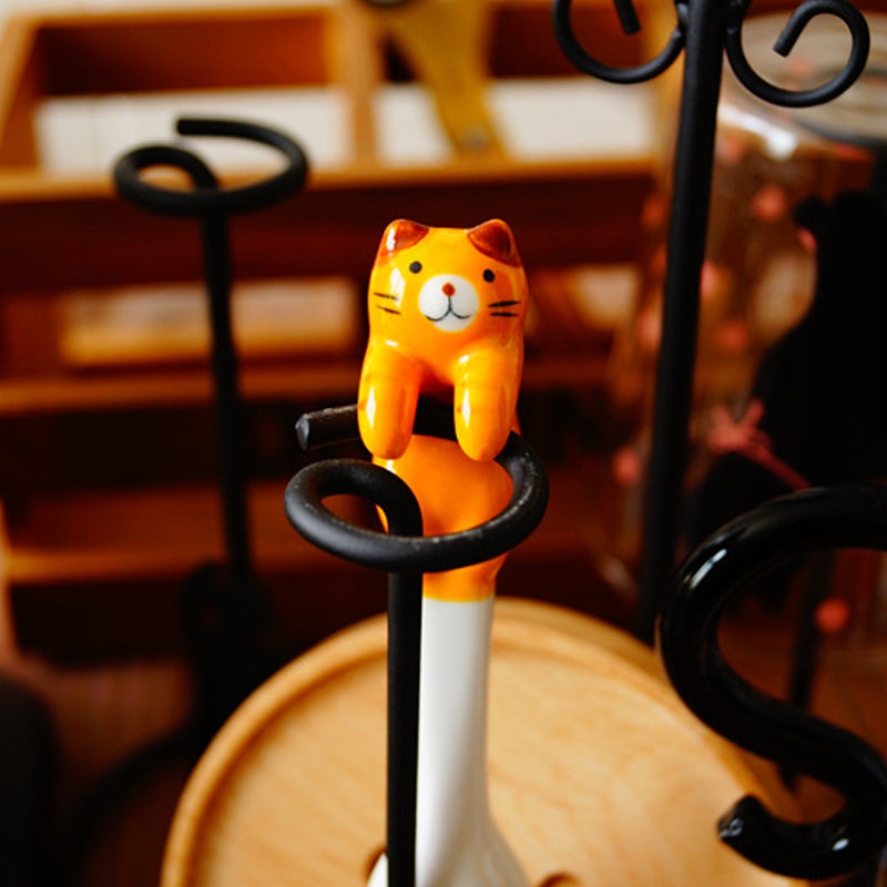 Ensemble de cuillères à café de chat coquin