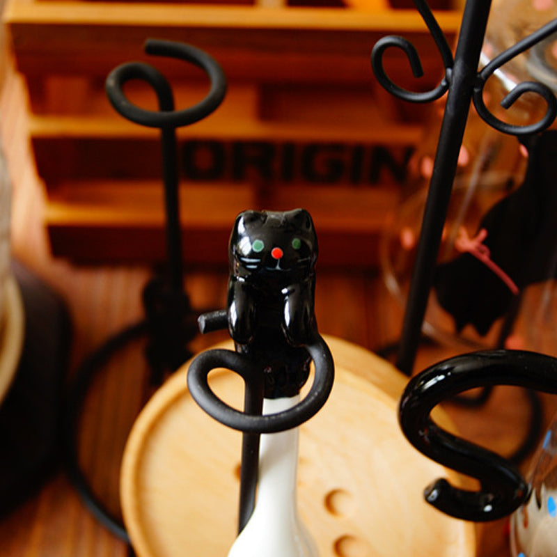 Ensemble de cuillères à café de chat coquin