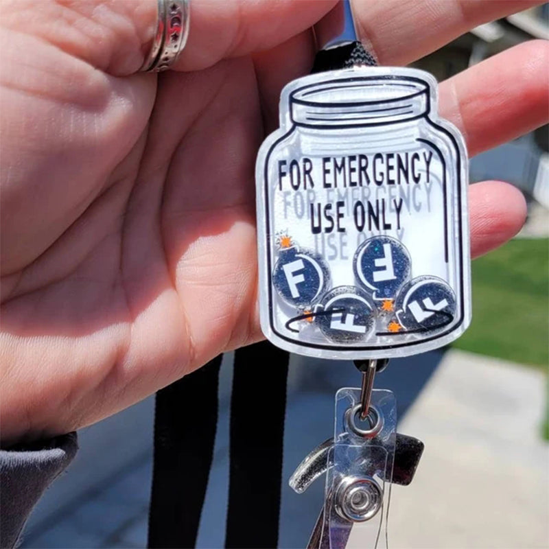 Bobine de Badge Shaker F-Bombs pour Urgence