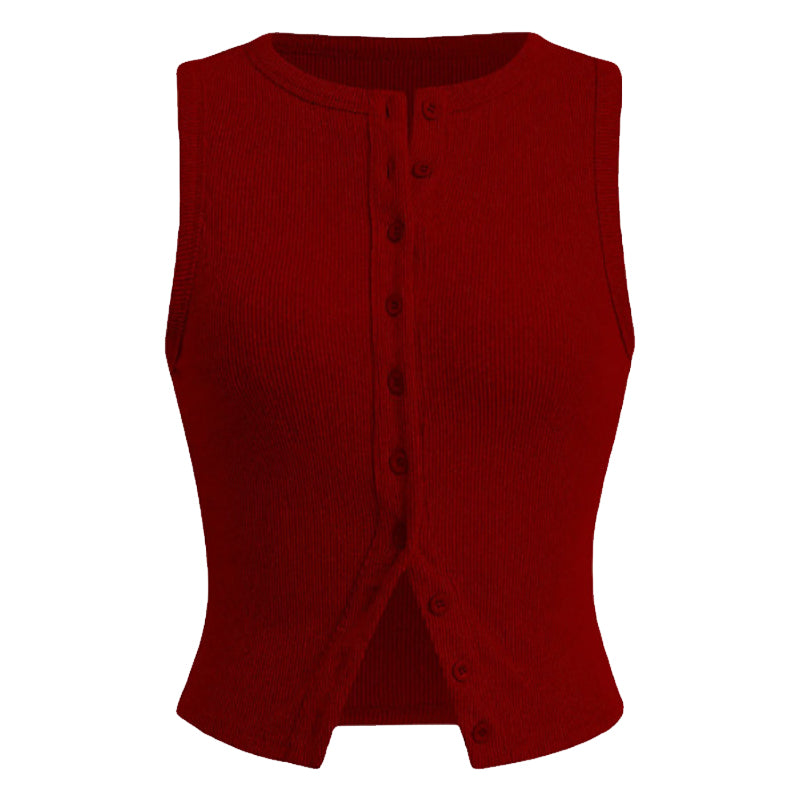 Gilet boutonné sans manches