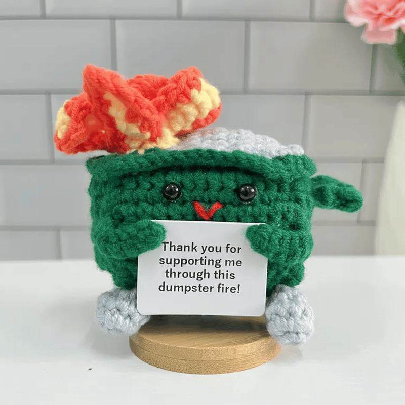 Crochet benne à ordures en feu