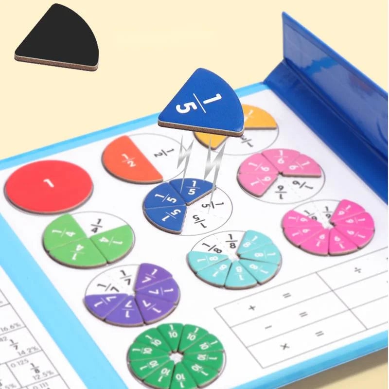 Puzzle de fractions de livre magnétique pour enfants