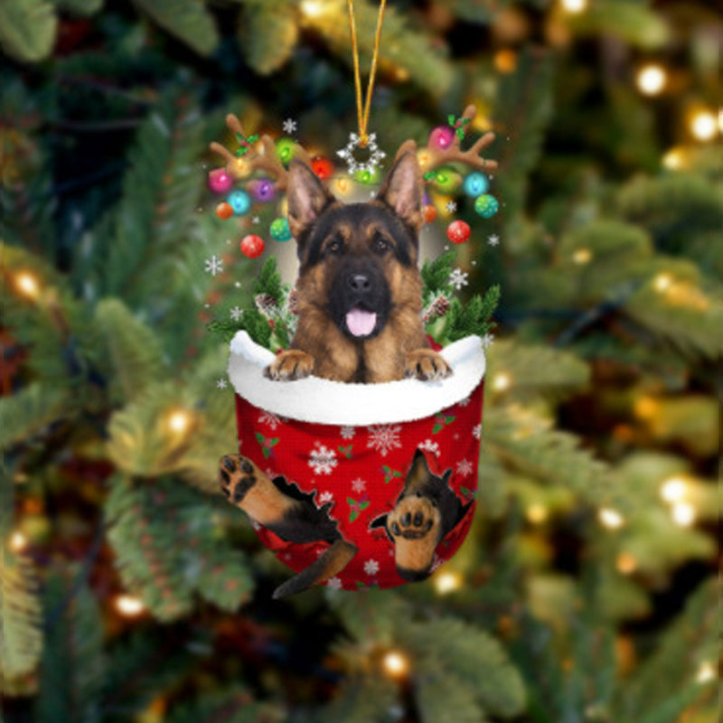 Ornement de Chien Mignon en Forme de Chaussette de Noël