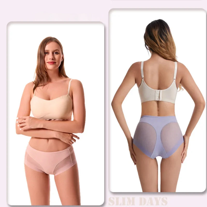 Slip gainant taille haute en soie glacée