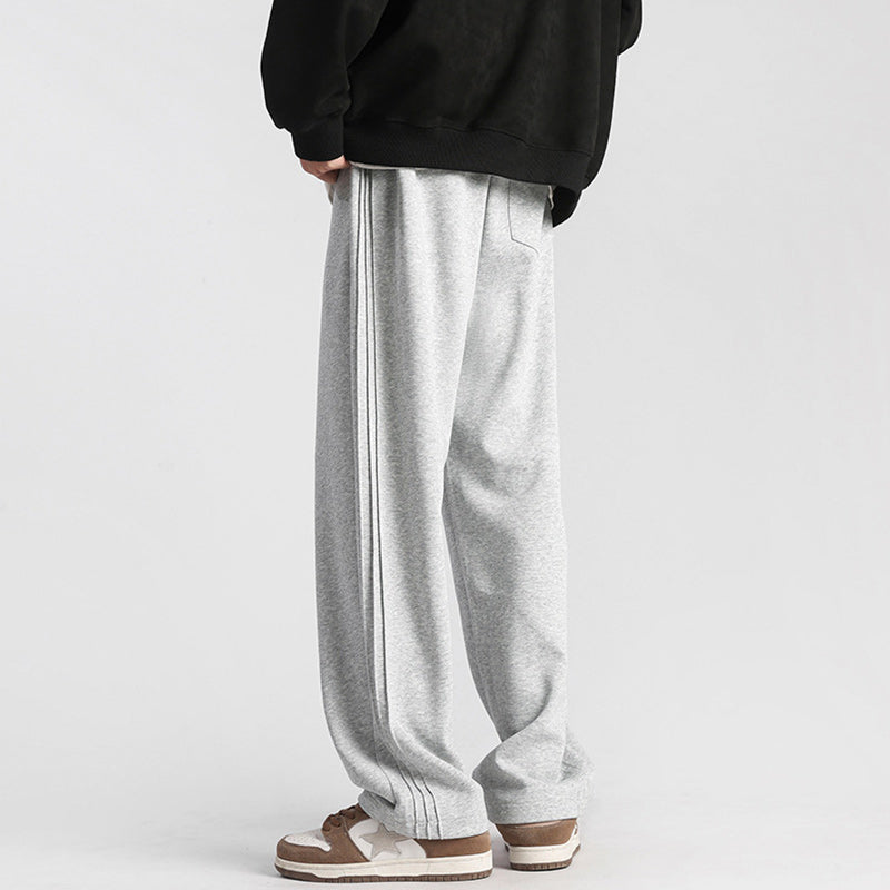 Pantalon de survêtement solide à taille coulissante pour hommes