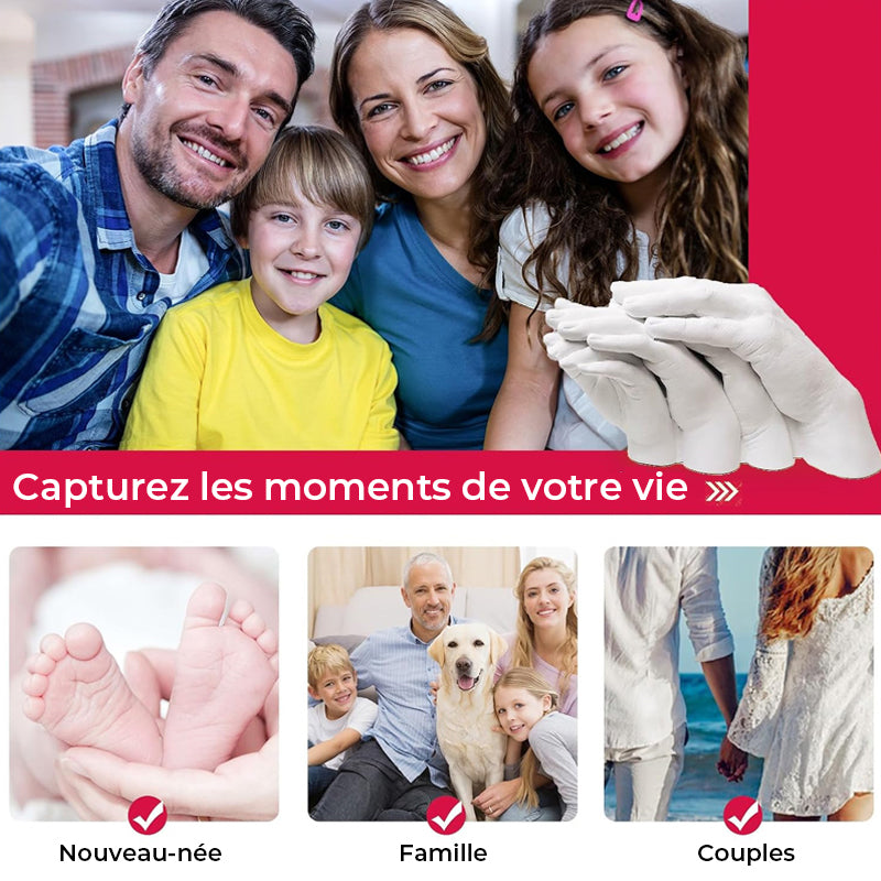Kit de moulage à la main pour la famille et les proches – Préservez ensemble de précieux souvenirs
