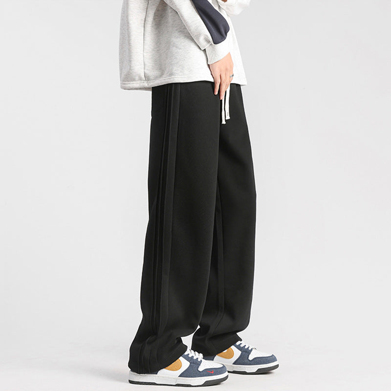 Pantalon de survêtement solide à taille coulissante pour hommes