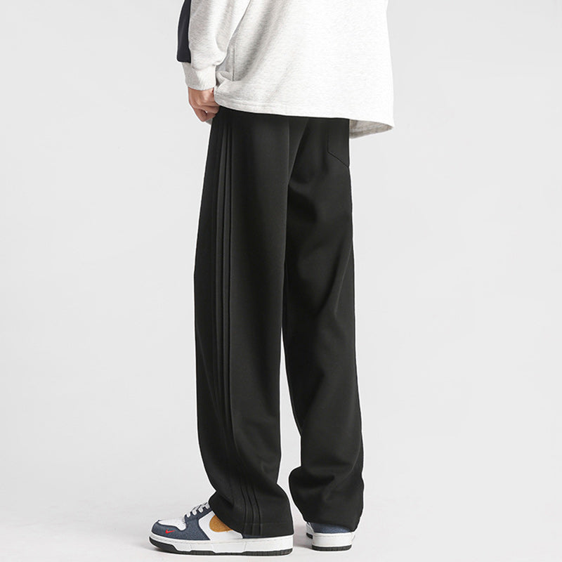Pantalon de survêtement solide à taille coulissante pour hommes
