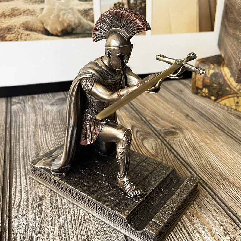 Porte-stylos en forme de chevalier