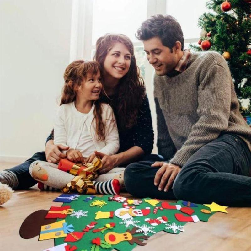 Arbre de Noël en Feutre Bricolage (Meilleur Cadeau pour Les Enfants)