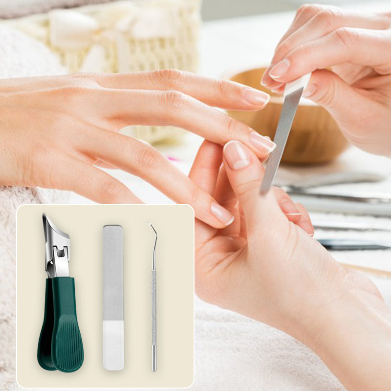 Trois jeux de pinces à ongles biseautées à bec d'aigle