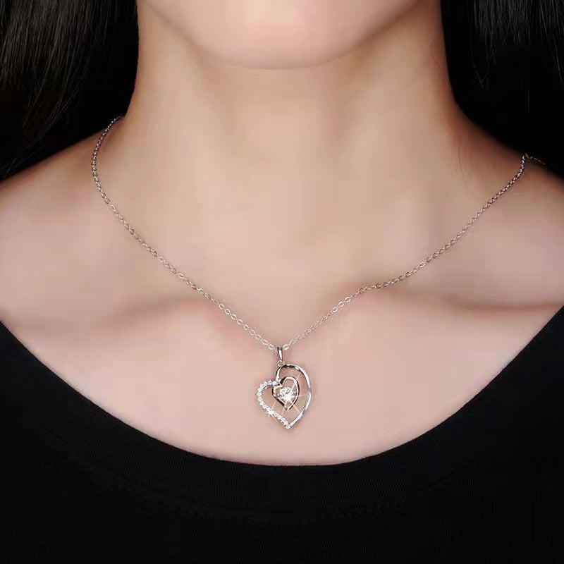 Gardez-moi dans votre coeur - Collier coeur de luxe