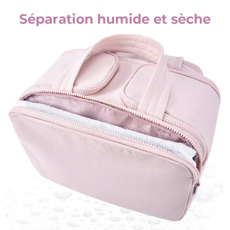 Grande trousse de maquillage de voyage à grande ouverture