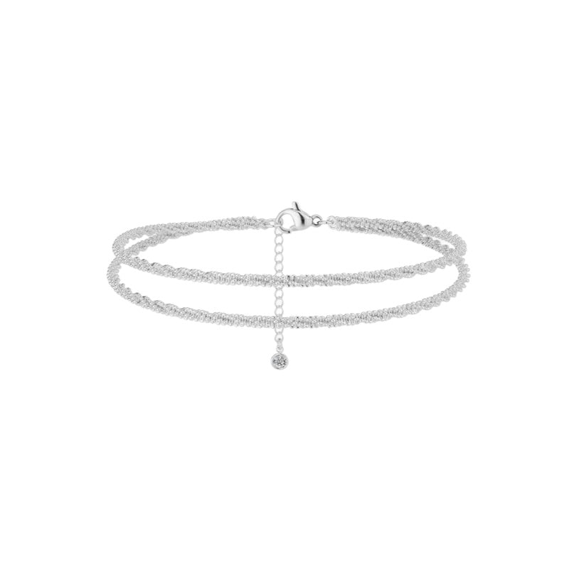 Bracelet de cheville double couche pour femmes