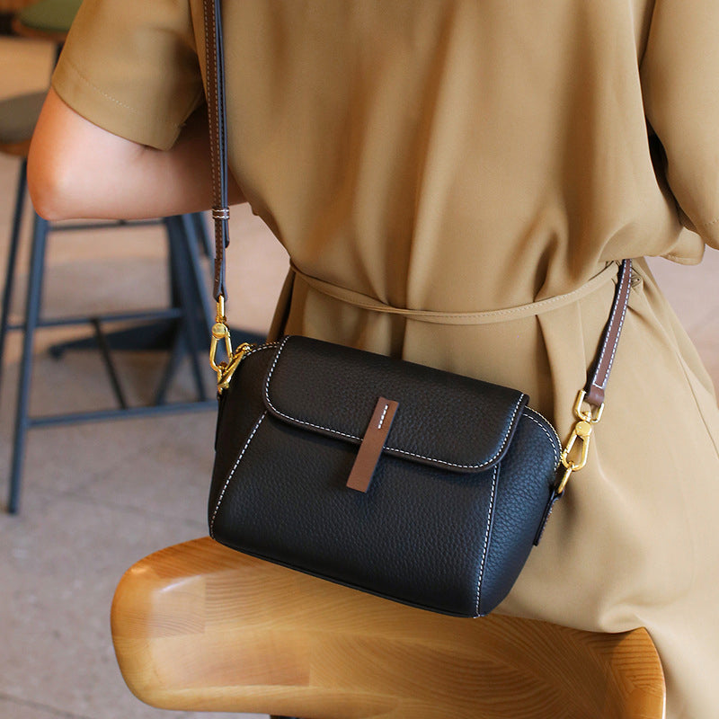 Sac à bandoulière en cuir souple de luxe léger