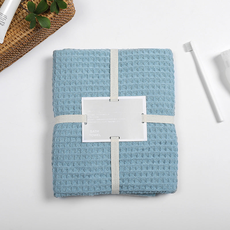 Serviette de Bain Gaufrée Super Absorbante et Respirante