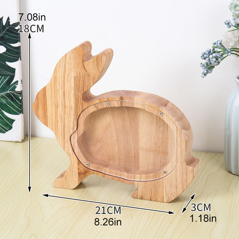 Tirelire Animal en Bois