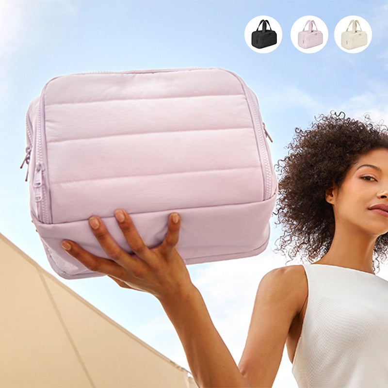 Grande trousse de maquillage de voyage à grande ouverture